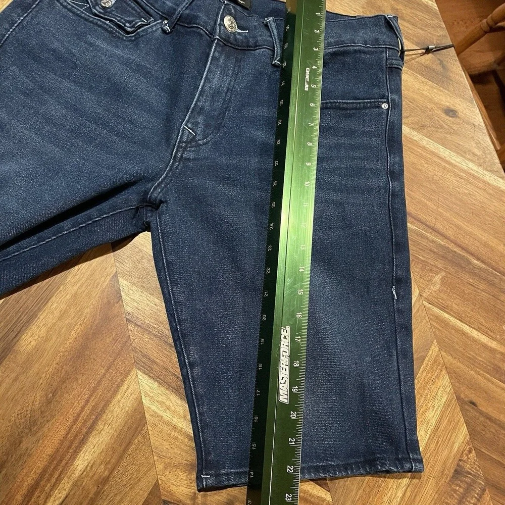 True Religion Ricky Shorts Denim Relaxed Straight Fit Flap Pockets Size 33‎ New